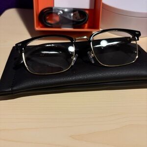 Black and Gold Wearable Smart Glasses